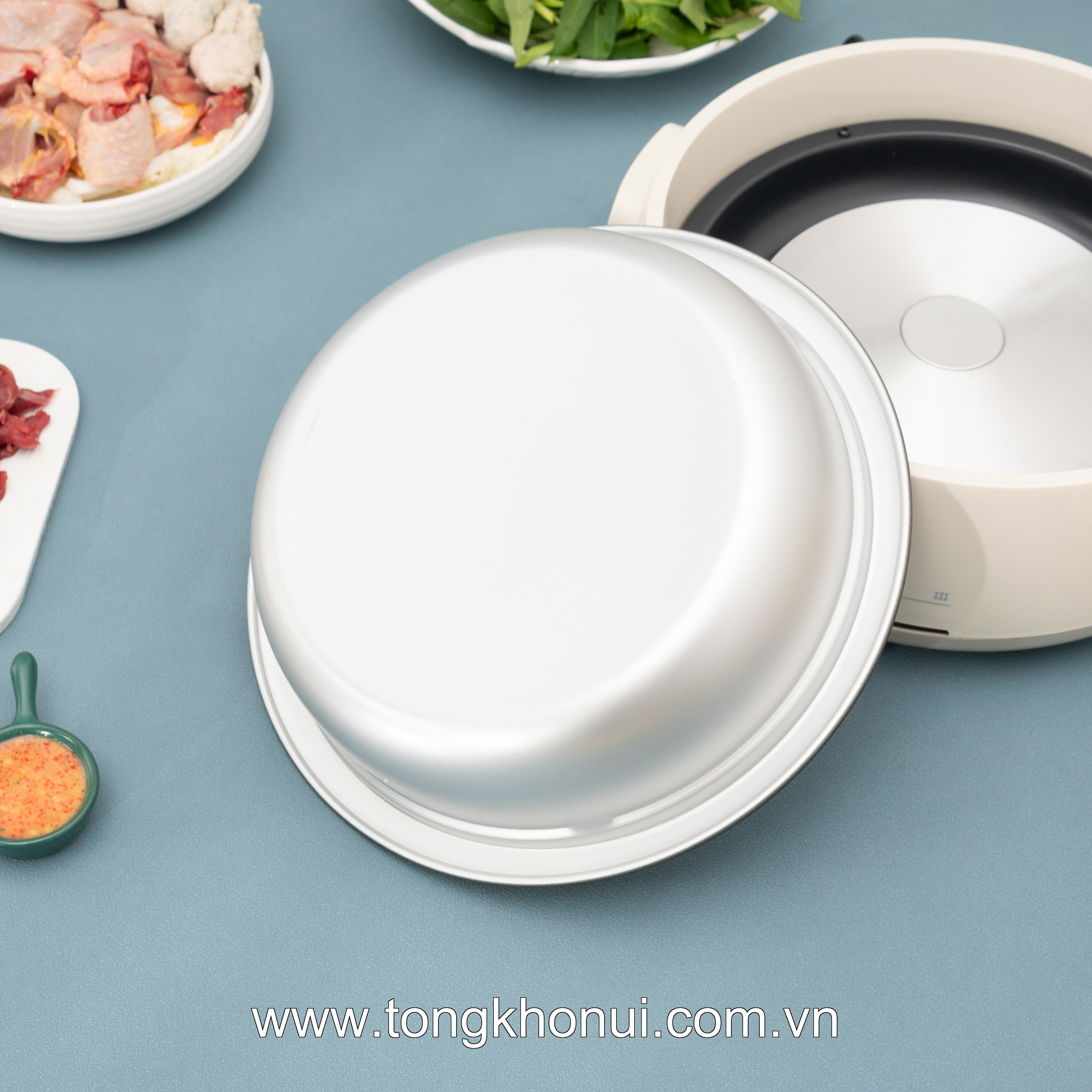Nồi lẩu điện Kalpen 4L khay lẩu tháo rời, 1660W, P11 ảnh 8